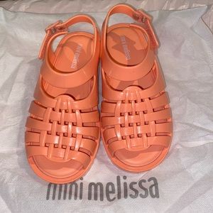 New mini Melissa sandals size 10 toddler